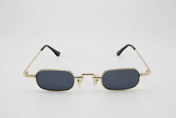 Gafas Moda Negras Sobre Fondo Blanco — Foto de Stock