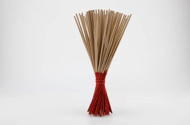 Beyaz arkaplana tütsü yerleştirilmiş.