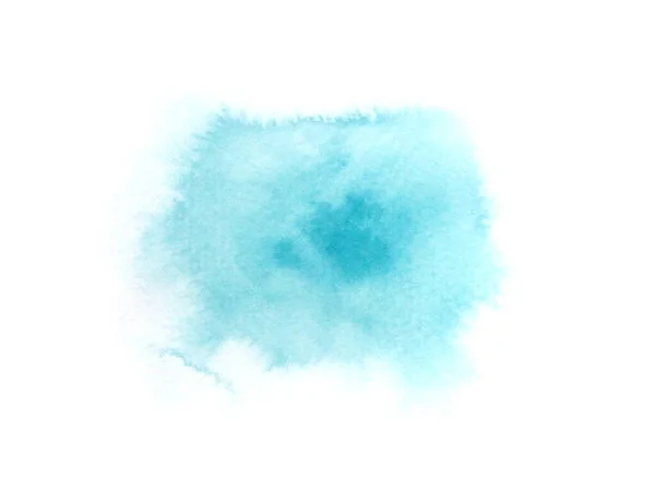 Watercolor Hand Drawn Paper Blue Abstract Isolated White Background — Stock Photo, Image