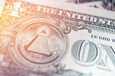 Bir dolar para para birimi ABD bill para yakın çekim