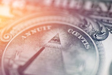 Bir dolar para para birimi ABD bill para yakın çekim