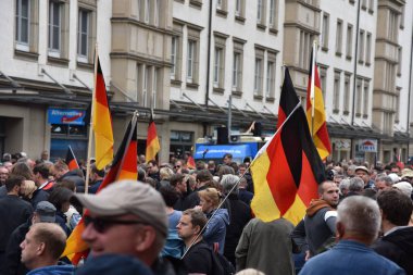 Chemnitz, Germany - September 01, 2018: Afd demonstration Trauermarsch