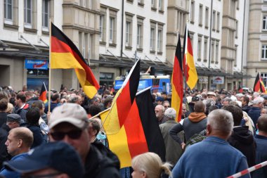 Chemnitz, Germany - September 01, 2018: Afd demonstration Trauermarsch