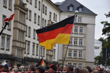 Chemnitz, Germany - September 01, 2018: Afd demonstration Trauermarsch