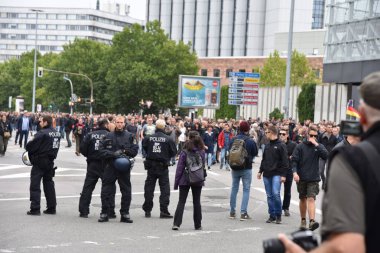 Chemnitz, Germany - September 01, 2018: Afd demonstration Trauermarsch
