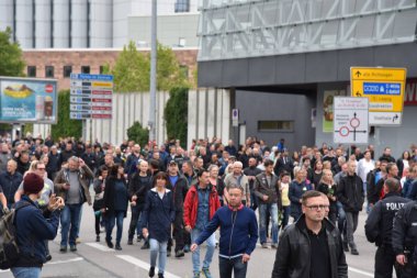 Chemnitz, Germany - September 01, 2018: Afd demonstration Trauermarsch