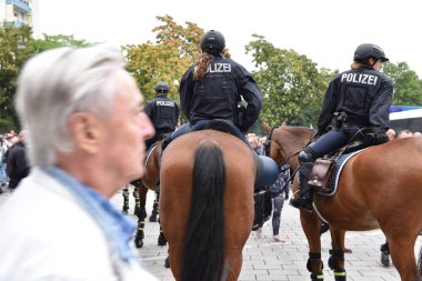 Chemnitz, Germany - September 01, 2018: Afd demonstration Trauermarsch
