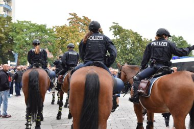 Chemnitz, Germany - September 01, 2018: Afd demonstration Trauermarsch