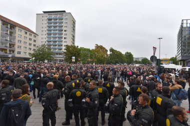 Chemnitz, Germany - September 01, 2018: Afd demonstration Trauermarsch