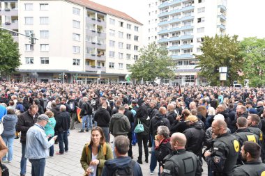 Chemnitz, Germany - September 01, 2018: Afd demonstration Trauermarsch