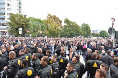 Chemnitz, Germany - September 01, 2018: Afd demonstration Trauermarsch