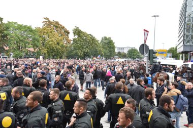 Chemnitz, Germany - September 01, 2018: Afd demonstration Trauermarsch
