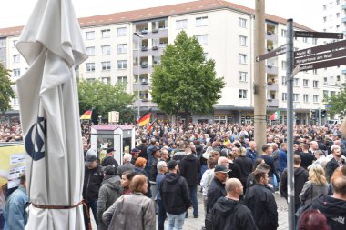Chemnitz, Germany - September 01, 2018: Afd demonstration Trauermarsch