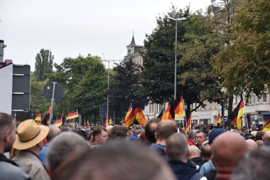 Chemnitz, Germany - September 01, 2018: Afd demonstration Trauermarsch
