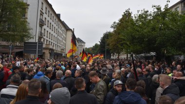 Chemnitz, Germany - September 01, 2018: Afd demonstration Trauermarsch