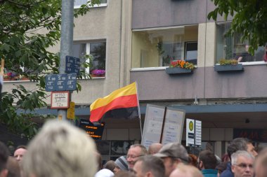 Chemnitz, Germany - September 01, 2018: Afd demonstration Trauermarsch