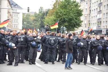 Chemnitz, Germany - September 01, 2018: Afd demonstration Trauermarsch