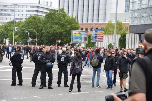Chemnitz, Germany - September 01, 2018: Afd demonstration Trauermarsch