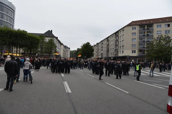 Chemnitz, Germany - September 01, 2018: Afd demonstration Trauermarsch
