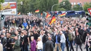 Chemnitz, Germany - September 01, 2018: Afd demonstration Trauermarsch