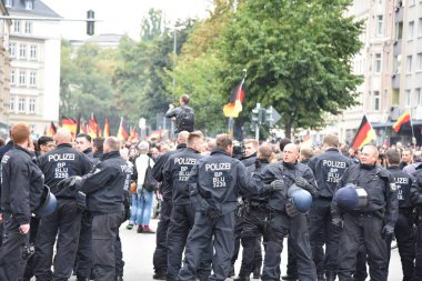 Chemnitz, Germany - September 01, 2018: Afd demonstration Trauermarsch