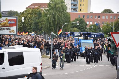 Chemnitz, Germany - September 01, 2018: Afd demonstration Trauermarsch