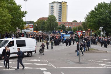 Chemnitz, Germany - September 01, 2018: Afd demonstration Trauermarsch