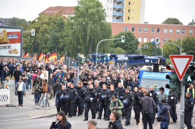 Chemnitz, Germany - September 01, 2018: Afd demonstration Trauermarsch