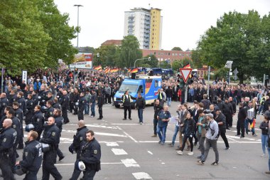 Chemnitz, Germany - September 01, 2018: Afd demonstration Trauermarsch
