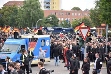 Chemnitz, Germany - September 01, 2018: Afd demonstration Trauermarsch