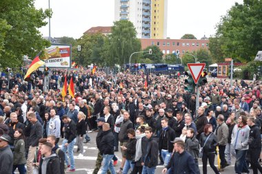 Chemnitz, Germany - September 01, 2018: Afd demonstration Trauermarsch
