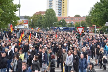 Chemnitz, Germany - September 01, 2018: Afd demonstration Trauermarsch