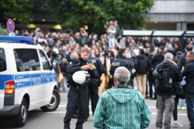 Chemnitz, Germany - September 01, 2018: Afd demonstration Trauermarsch