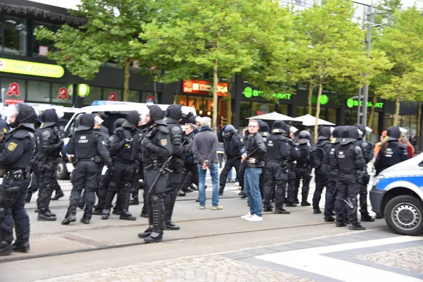 Chemnitz, Germany - September 01, 2018: Afd demonstration Trauermarsch