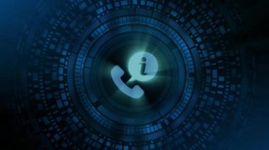 iş adamı el hologramm hud projeksiyon telefon iletişim simgesi
