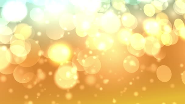 Gelb orange Hintergrund sechseckige Lichter Bokeh — Stockvideo