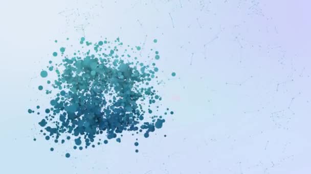 Endereço de e-mail correio carta ícone animação bolhas do splatter morphing elementos — Vídeo de Stock