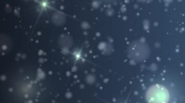 Mavi, bulanık, bokeh arka plan ışıklar. Soyut parıldıyor. Full Hd