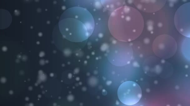 Blue, blurred, bokeh lights background. Abstract sparkles. Full HD — Stock Video