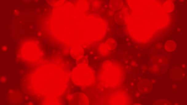 Abstrato fundo vermelho escuro com bokeh luzes desfocadas — Vídeo de Stock