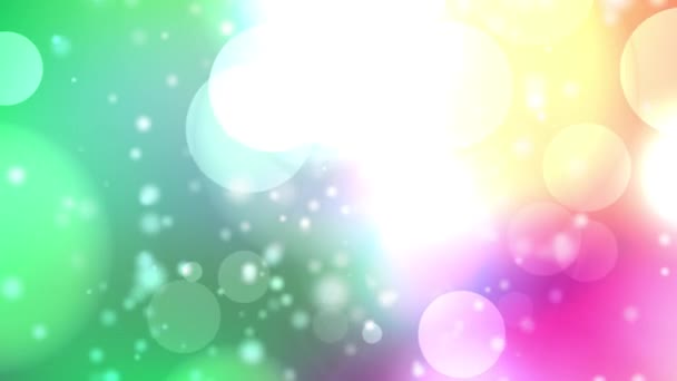 Círculos Coloridos Vídeo Fundo Abstrato Bokeh Motion Animation — Vídeo de Stock