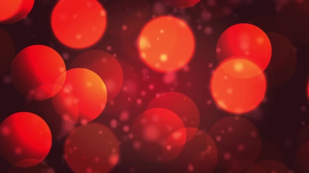 Fond rouge foncé abstrait avec des lumières défocalisées bokeh — Video