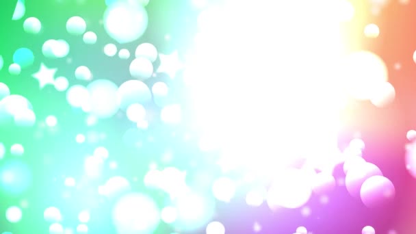 Cercles colorés Vidéo Arrière-plan abstrait mouvement bokeh 