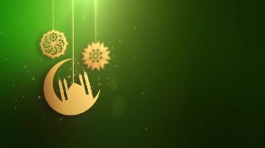 ramazan ramazan eid mubarak Arapça semboller üzerinde düşme dize yeşil arka plan