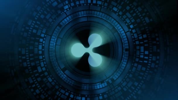 homme d'affaires main hologramme hud projection ondulation icône crypto-monnaie 