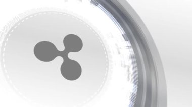 cryptocurrencyicon animasyon beyaz dijital öğeleri teknoloji arka plan dalgalanma