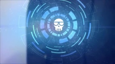 iş adamı el hologram hud projeksiyon aldatmaca cryptocurrency simgesi