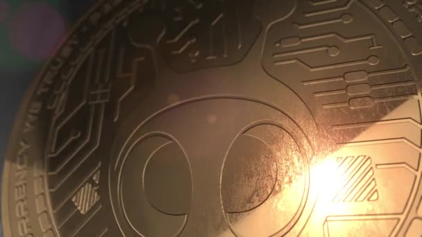 Крипто валюти antshares монети 3d рендеринга blockchain — стокове відео