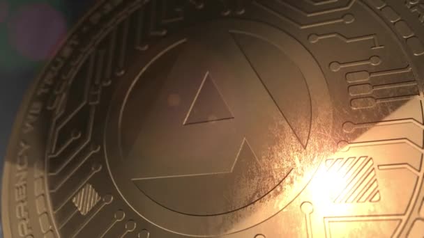 Crypto currency aphelion Coin 3d Rendering blockchain — Stock Video