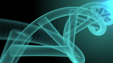 bokeh mavi arka plan ile mavi dna animasyon